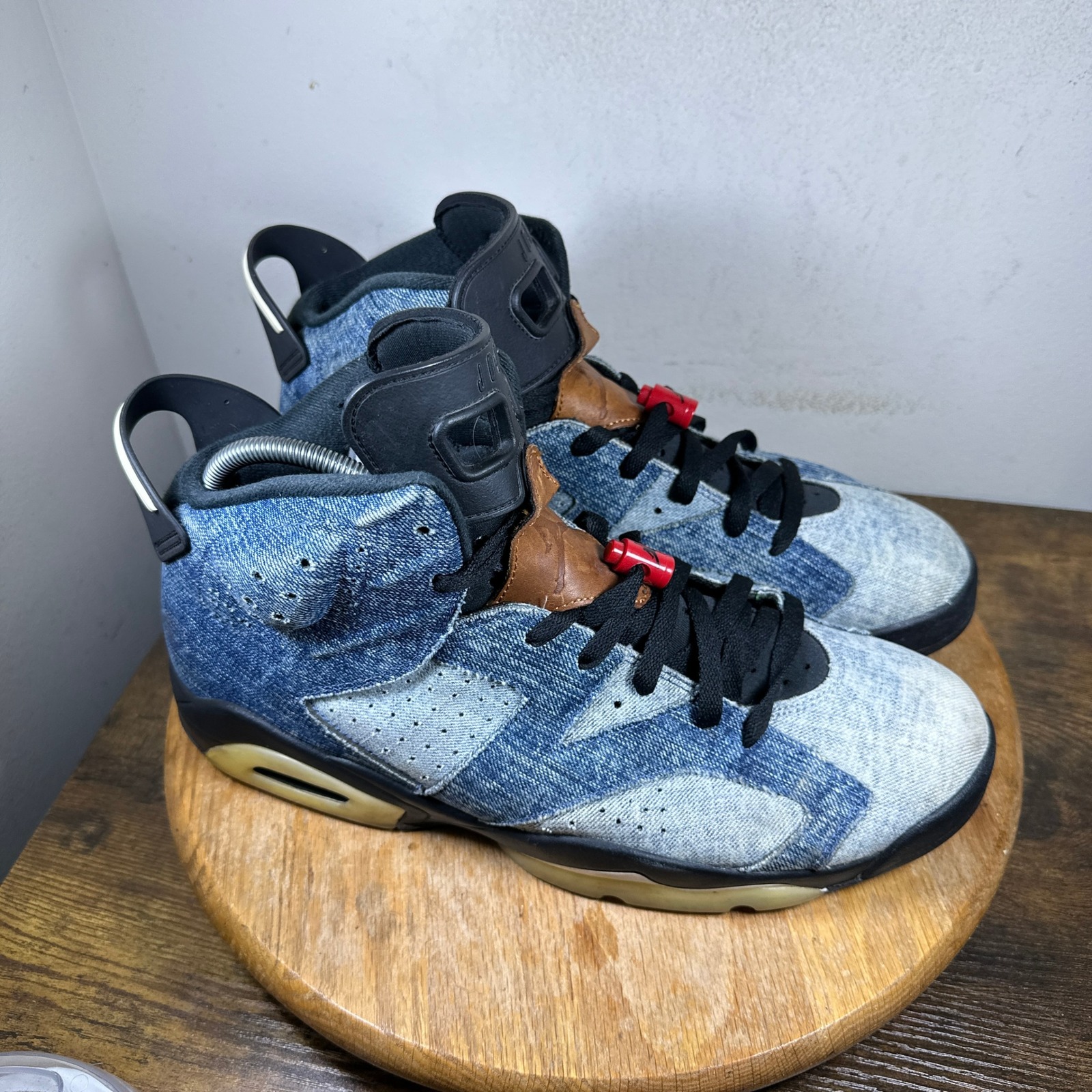 Jordan 6 Retro Denim Washed Blue Black Ct5350-401 Mens Size 13 Basketball Shoes